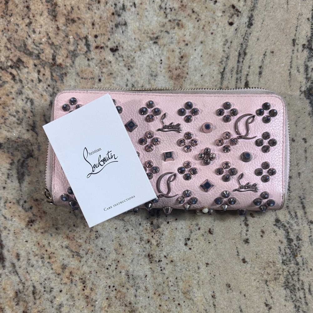 Christian Louboutin Pink Studded Wallet
